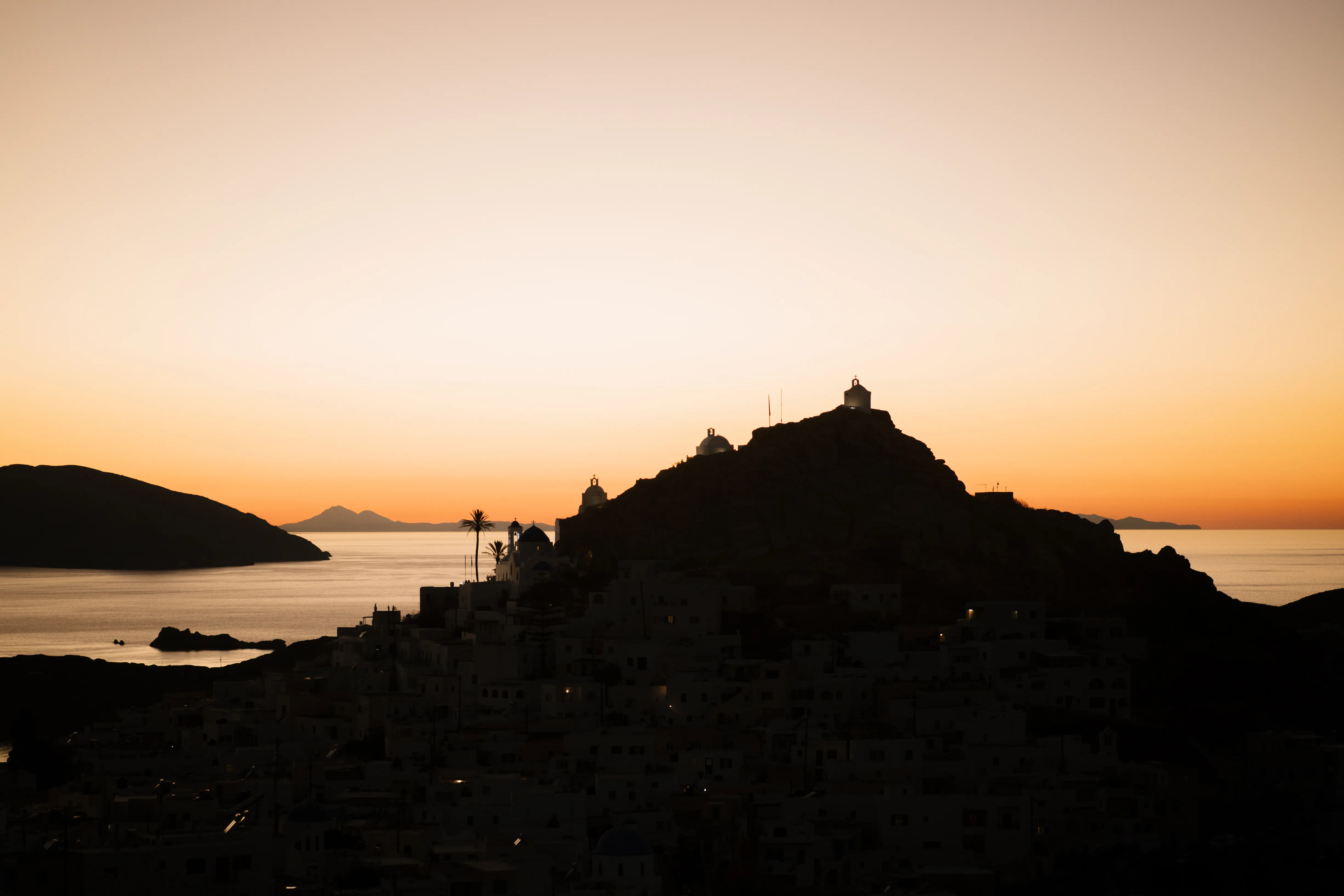 SkalaSunset sunset view over Chora Ios and the Aegean Sea